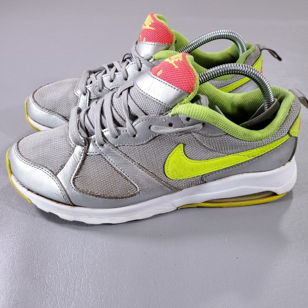 Nike Air Max Muse Running Shoes Womens Size 9.5 Silver Neon Athletic Gym Sneaker